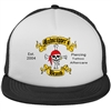 Mudscupper's Mesh Hat - BLK & WHT with Red Bandana Skull Logo