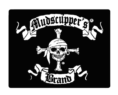 Mudscupper's Mouse Pad with White Skull Logo
