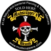 Mudscupper's 6" Window Sticker Red Bandana Skull Logo